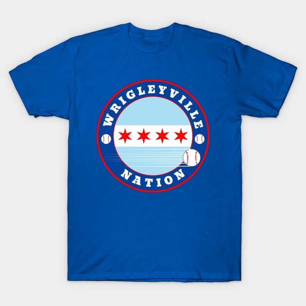 Wrigleyville Nation Round Logo T-Shirt by Wrigleyville Nation